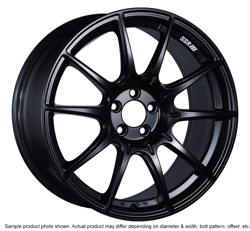 SSR GTX01 18x9.5 5x100 40mm Offset Flat Black Wheel