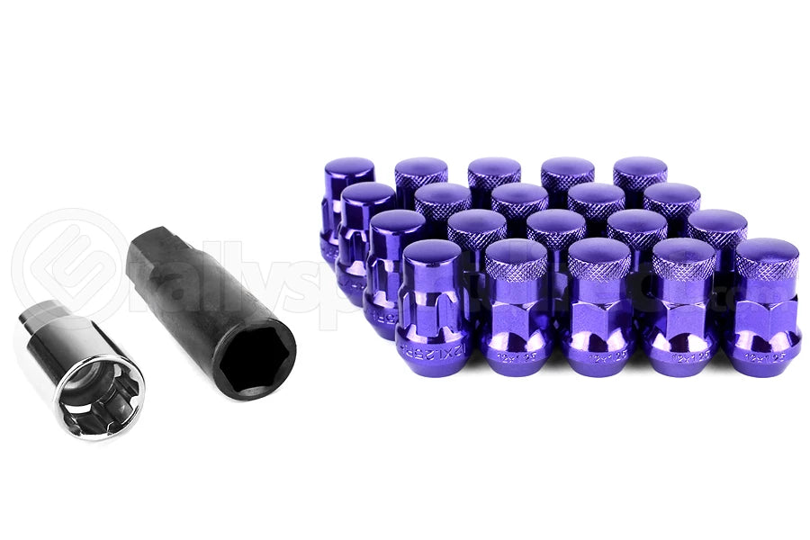 Muteki SR35 Close End Lug Nuts w/ Lock Set - Purple