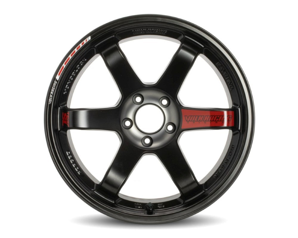 Volk Racing TE37 SL Black Edition III Wheel 18x9.5 5x100 43mm Pressed Black/Rim REDOT