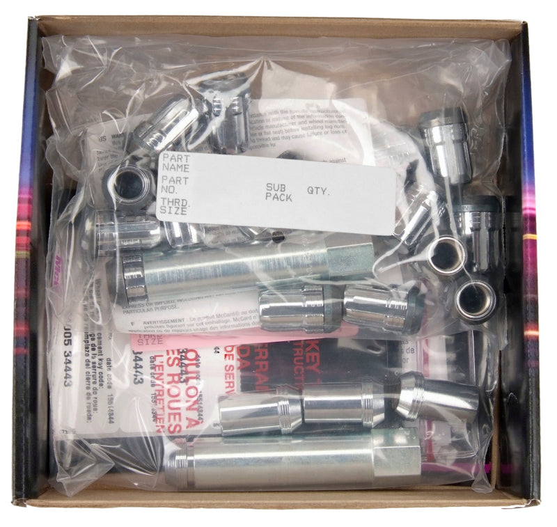 McGard SplineDrive Tuner 5 Lug Install Kit w/Locks & Tool (Cone) M12X1.25 / 13/16 Hex - Chrome