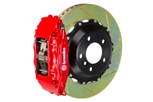 Brembo GT Slotted 4 Piston 2 Piece Red Front BBK