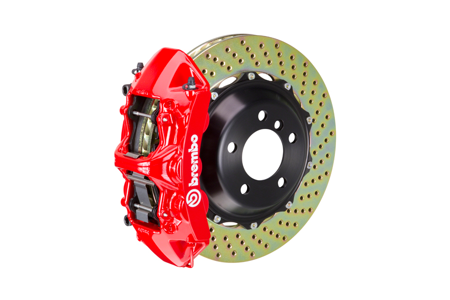 Brembo GT Systems Monobloc 6 Piston Front Big Brake Kit Red Drilled Rotors