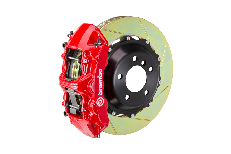 Brembo GT Systems Monobloc 6 Piston Front Big Brake Kit Red Slotted Rotors