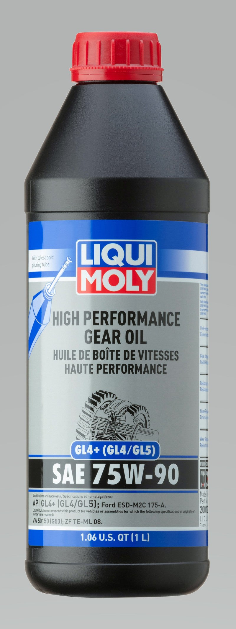 LIQUI MOLY 1L High Performance Gear Oil (GL4+) SAE 75W-90
