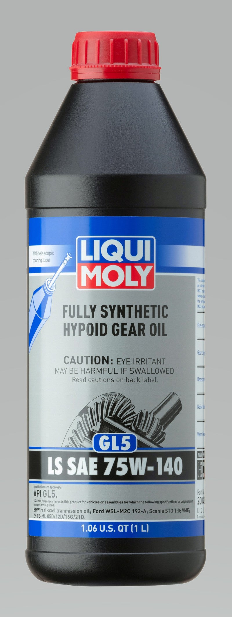 LIQUI MOLY 1L Fully Synthetic Hypoid Gear Oil (GL5) LS SAE 75W140 - Single