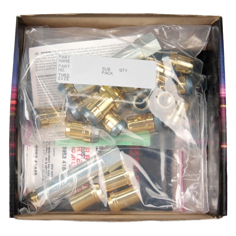McGard SplineDrive Tuner 4 Lug Install Kit w/Locks & Tool (Cone) M12X1.25 / 13/16 Hex - Gold