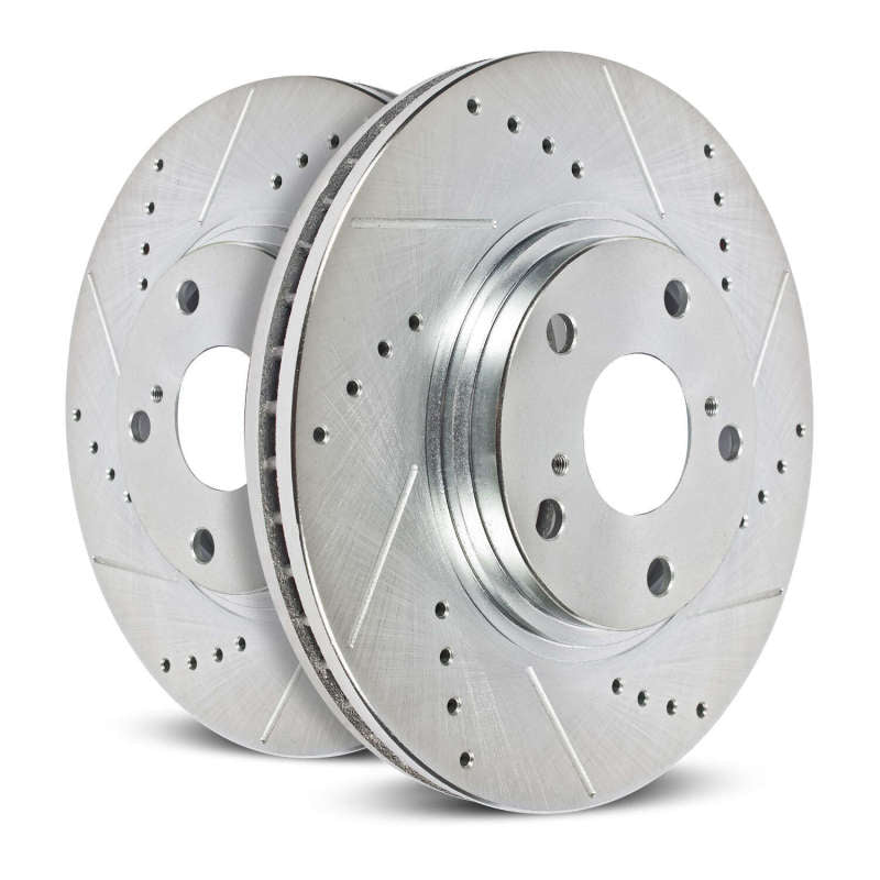 Power Stop 15-18 Subaru Legacy Rear Evolution Drilled & Slotted Rotors - Pair