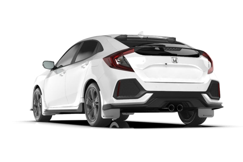 Rally Armor 17-21 Honda Civic Sport & Touring (Hatch) White UR Mud Flap w/ Black Logo