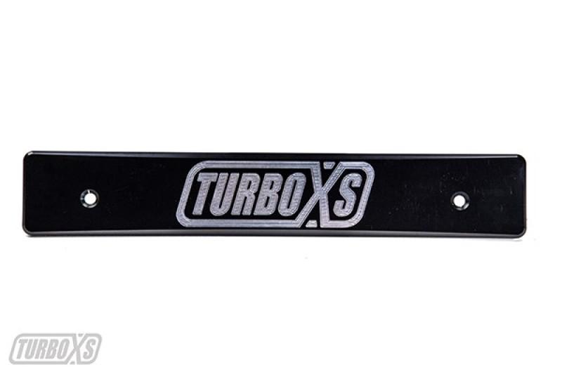 Turbo XS 08-14 Subaru WRX/STi Billet Aluminum License Plate Delete Black Machined TurboXS Logo