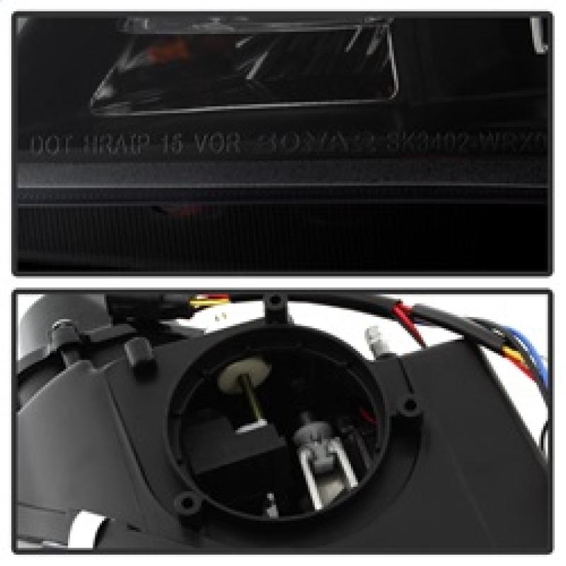 Spyder Subaru WRX 06-07 Projector Headlights - HID Model Only - Black PRO-YD-SWRX06-HID-LBDRL-BK