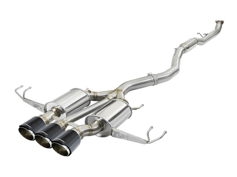 aFe Takeda 3in 304 SS Cat-Back Exhaust w/ Carbon Fiber Tips 17-18 Honda Civic Type R L4 2.0L (t)