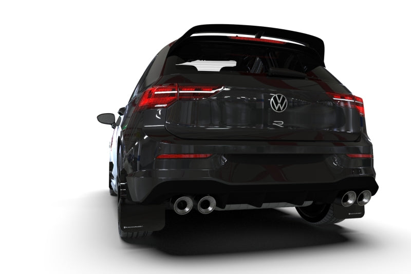 Rally Armor 2022 MK8 Volkswagen Golf GTI/R Black UR Mud Flap w/ White Logo