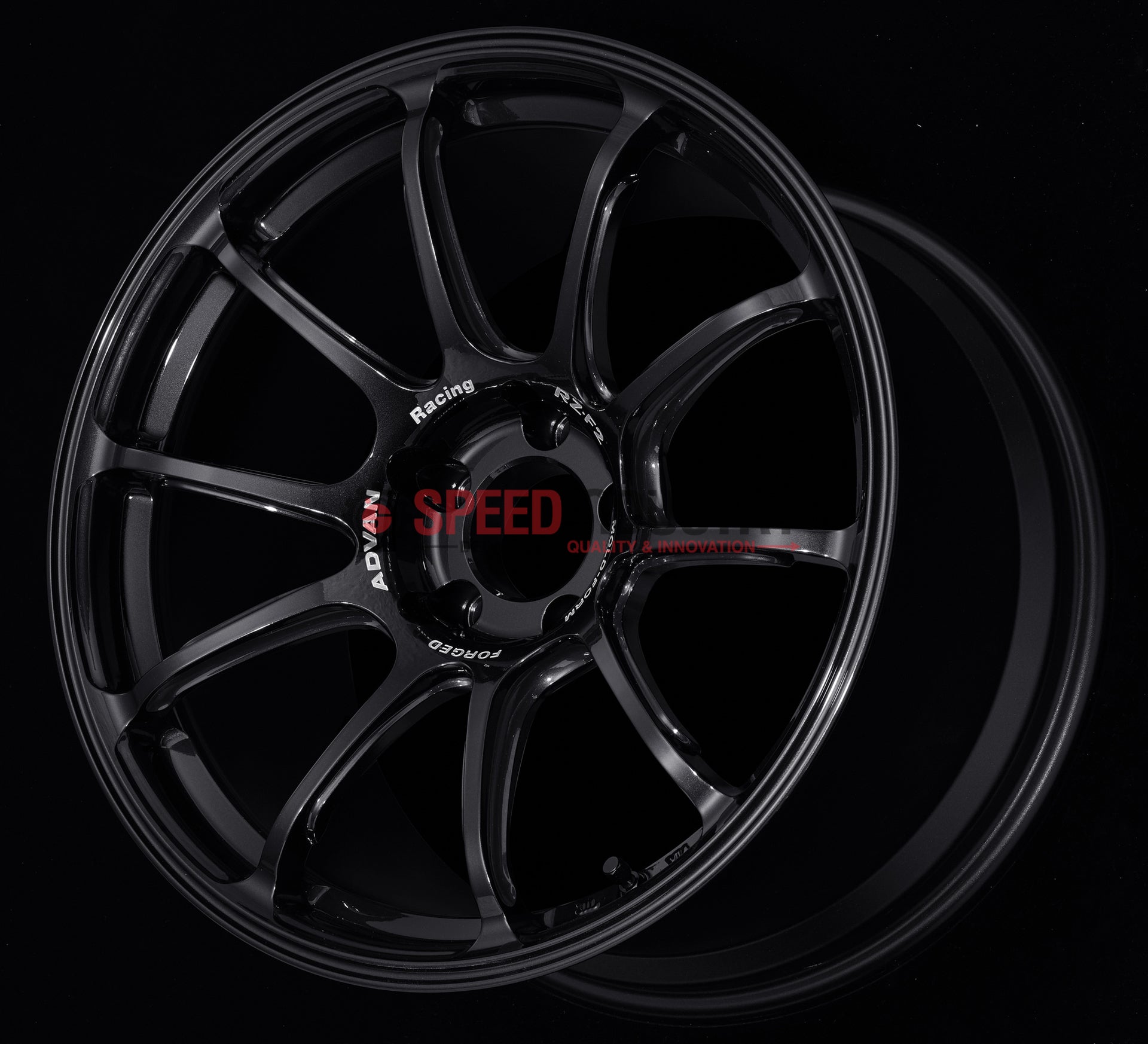 Advan RZ-F2 18x9.5 +44 5-100 Racing Titanium Black Wheel