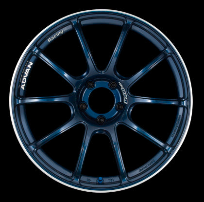 Advan RZII 18x9.5 +45 5-100 Racing Indigo Blue Wheel