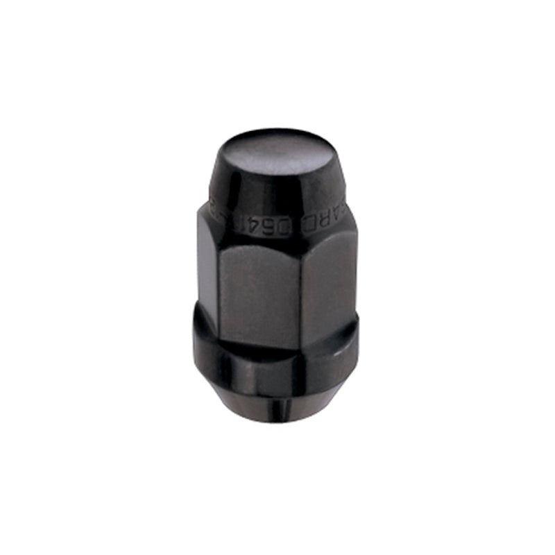 McGard Hex Lug Nut (Cone Seat Bulge Style) M12X1.5 / 3/4 Hex / 1.45in. Length (Box of 144) - Black