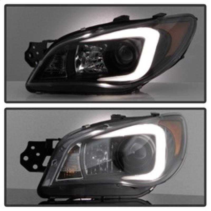 Spyder Subaru WRX 06-07 Projector Headlights - HID Model Only - Black PRO-YD-SWRX06-HID-LBDRL-BK