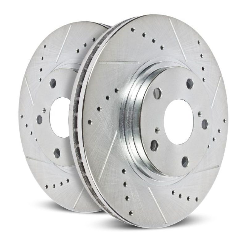 Power Stop 15-18 Subaru Legacy Rear Evolution Drilled & Slotted Rotors - Pair