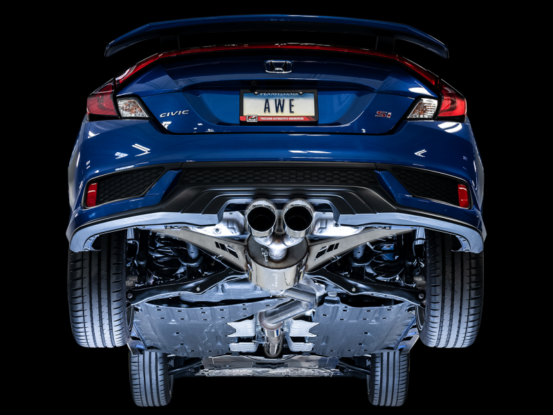 AWE Tuning 17+ Honda Civic SI 1.5L / Type R 2.0L Turbo Triple-to-Dual Tip Conversion Kit