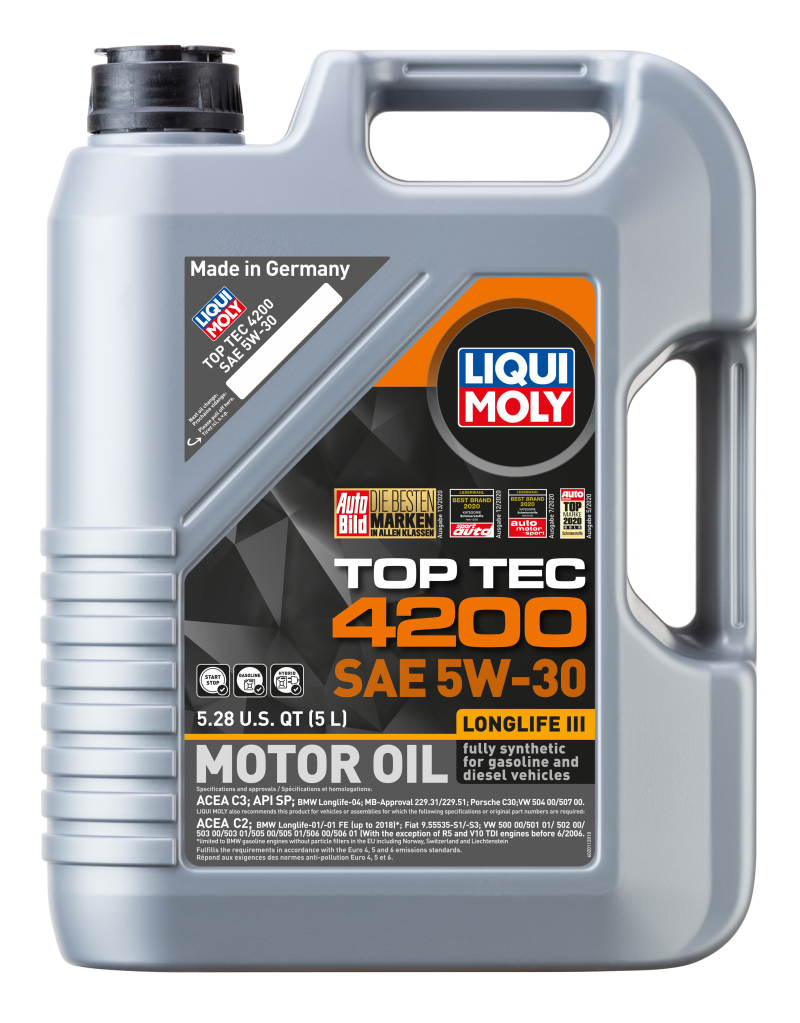 LIQUI MOLY 5L Top Tec 4200 Motor Oil 5W30 - Single