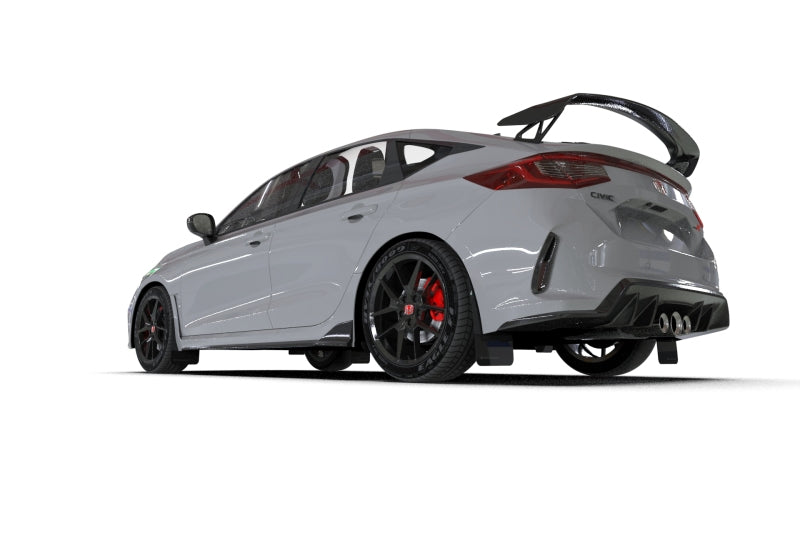 Rally Armor 2023+ Honda Civic Type R Black Mud Flap Grey Logo
